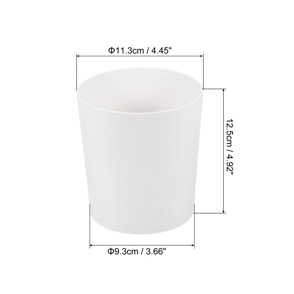 PATIKIL 4 Inch Plastic Plant Pot, 4 Pack Round Flower Planter Container for Indoor Outdoor, White