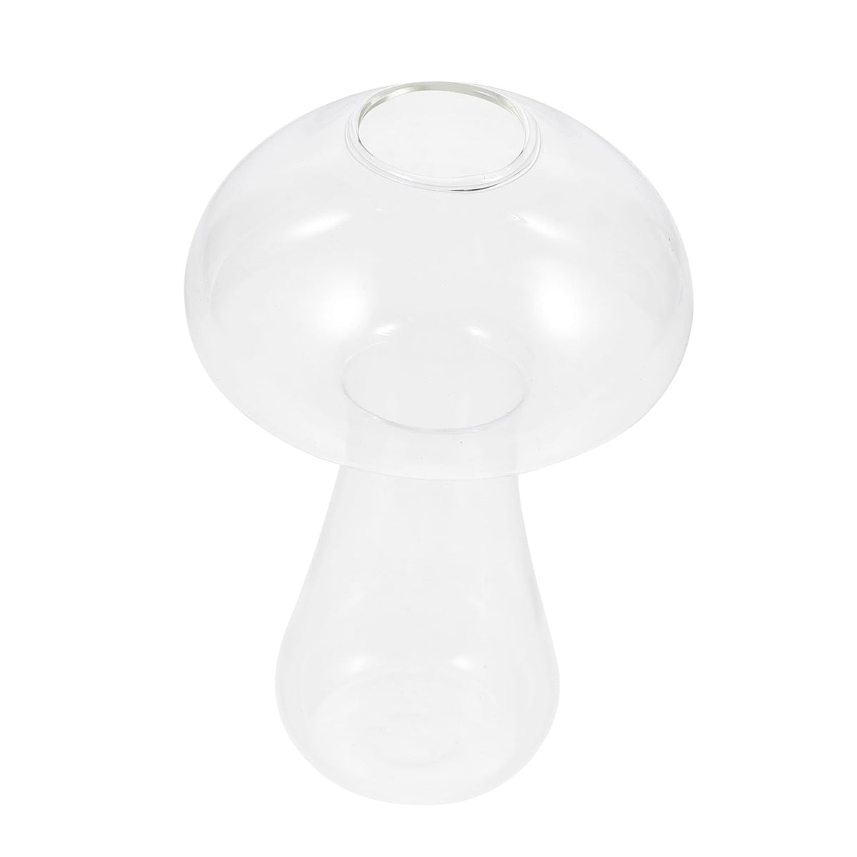 Wakauto Mushroom Shaped Glass Vase Small 12x8cm Decorative Floral Vase for Hydroponic Plants and Flower Arranging Home Décor Terrarium Planter