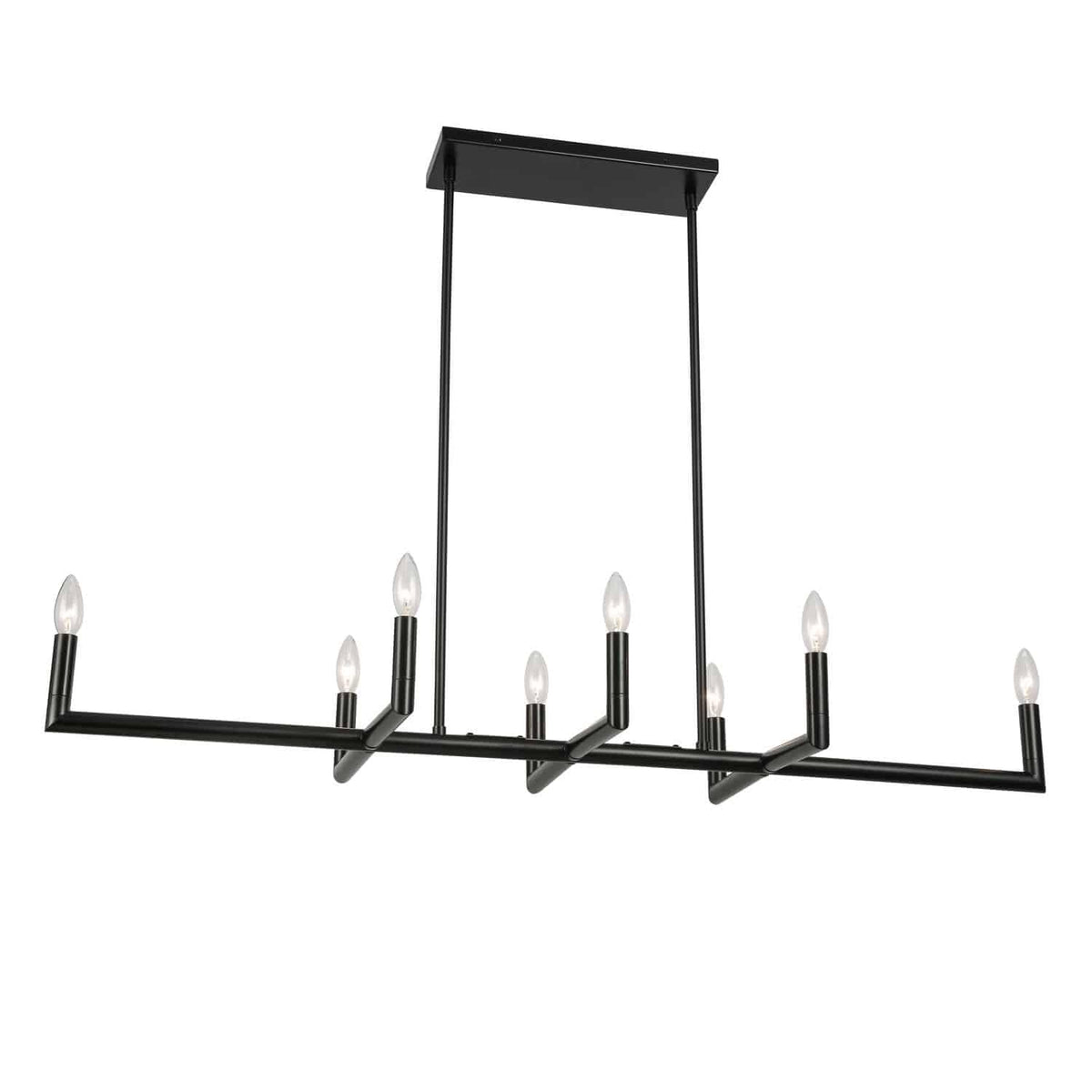 Dainolite 8 Light Chandelier NOR-478HC-MB Matte Black Finish