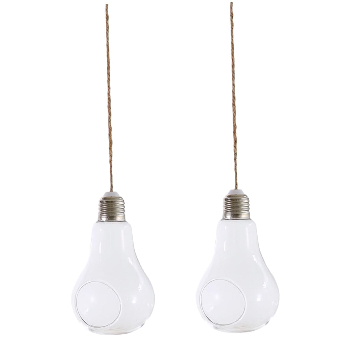 HANABASS 2pcs Light Bulb Hydroponic Vase Creative Hanging Terrarium Flower Container for Home Office Decor Stylish Glass Plant Organizer for Indoor Decoration