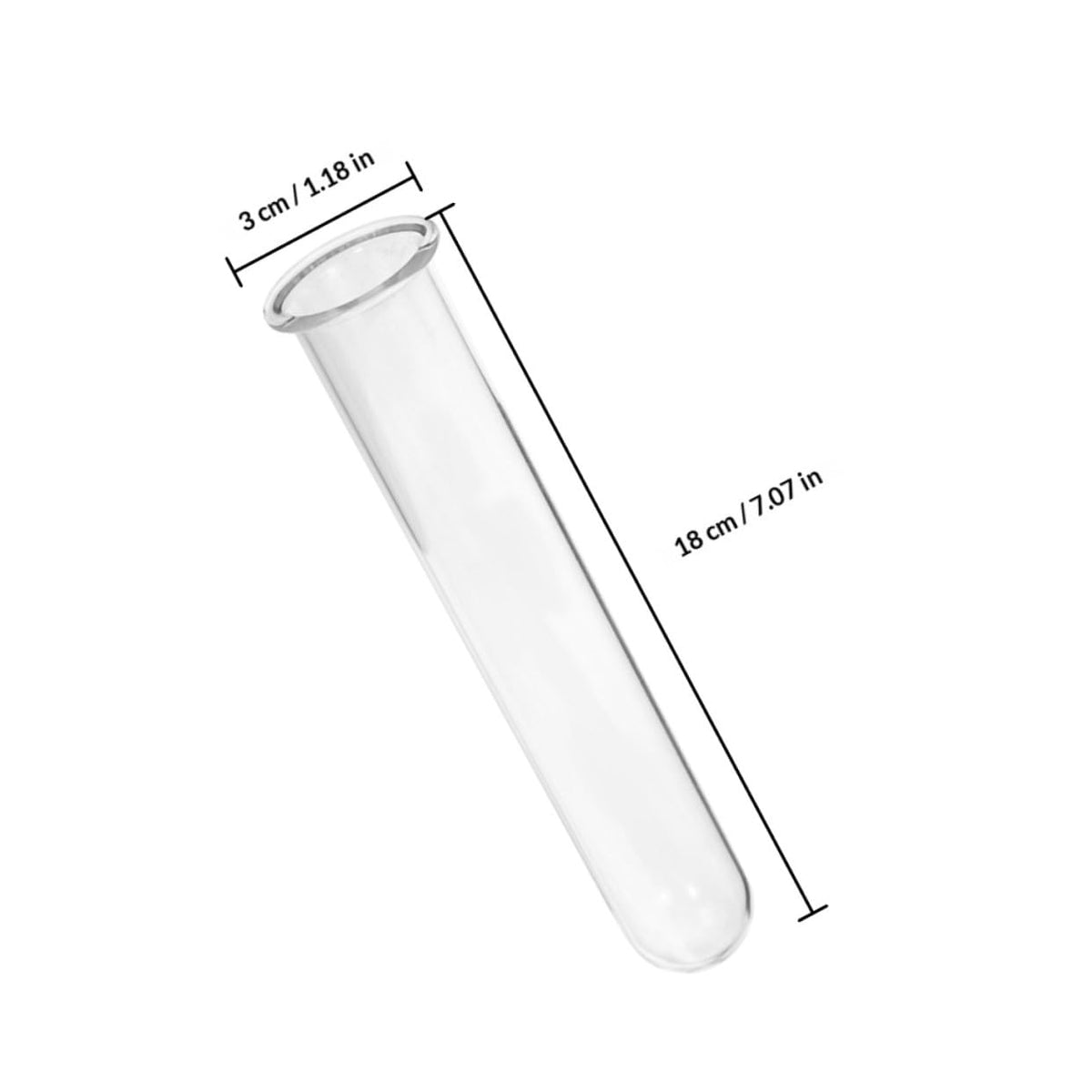 Abaodam 4pcs Glass Propagation Test Tube Vases Hydroponic Plant Tubes 2.5x3x18cm Glass Terrarium Planter for Home Office Desk Decoration