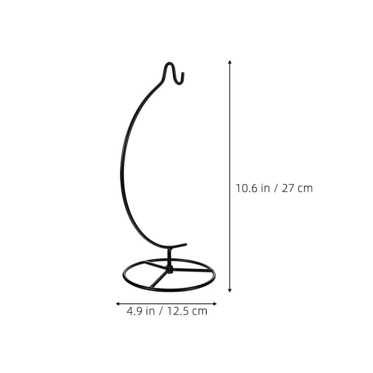 DOITOOL 2pcs Moon-shaped Iron Hook Rack Air Plant Holder Hanging Display Stand for Glass Terrarium Ornament Holder Indoor Home Décor with Hooks
