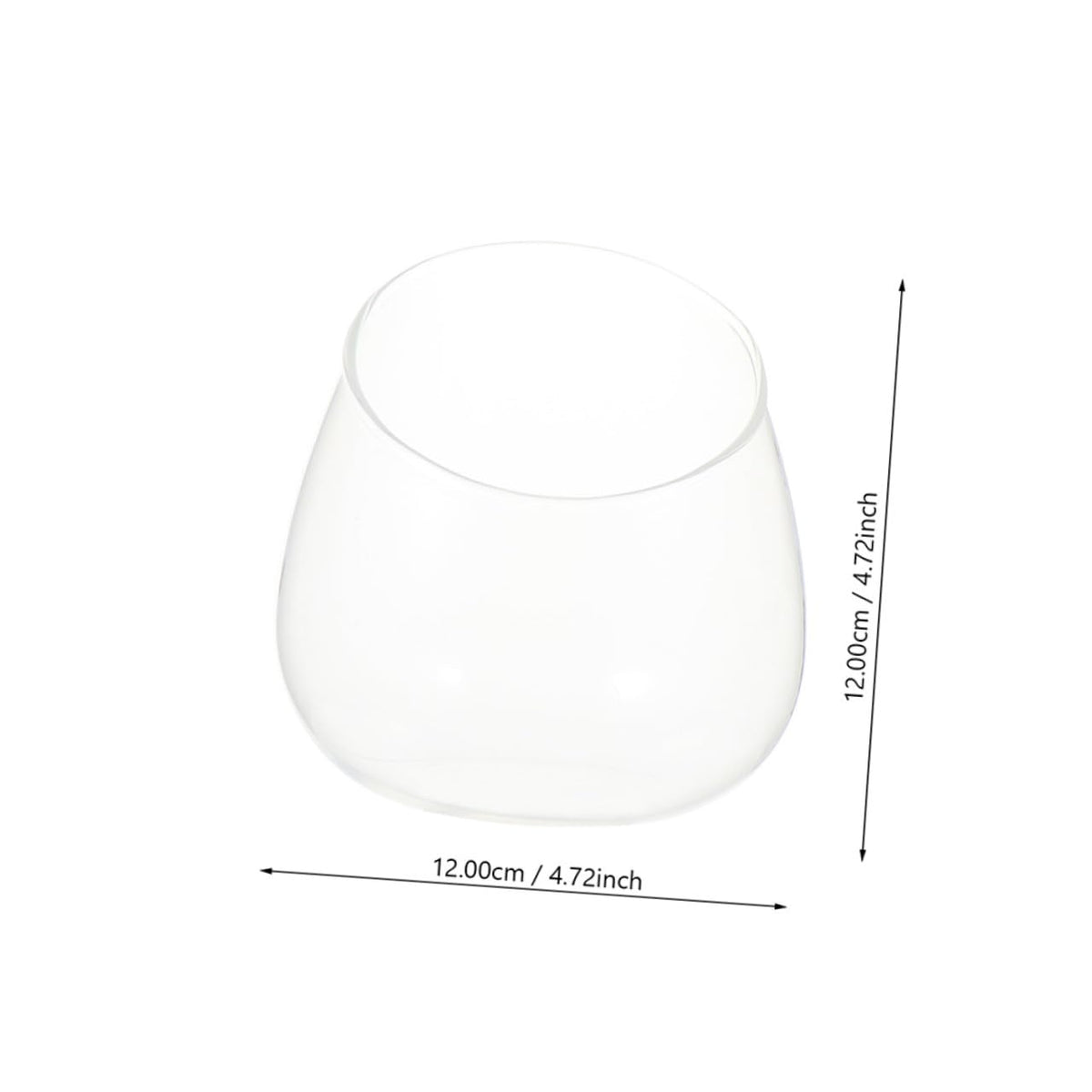 Homoyoyo 3pcs Glass Slant Cut Terrarium Bottles for Micro Landscape, Tabletop Ecological Glass Display with Angled Opening, Decorative Plant Bottle Set for Home Décor