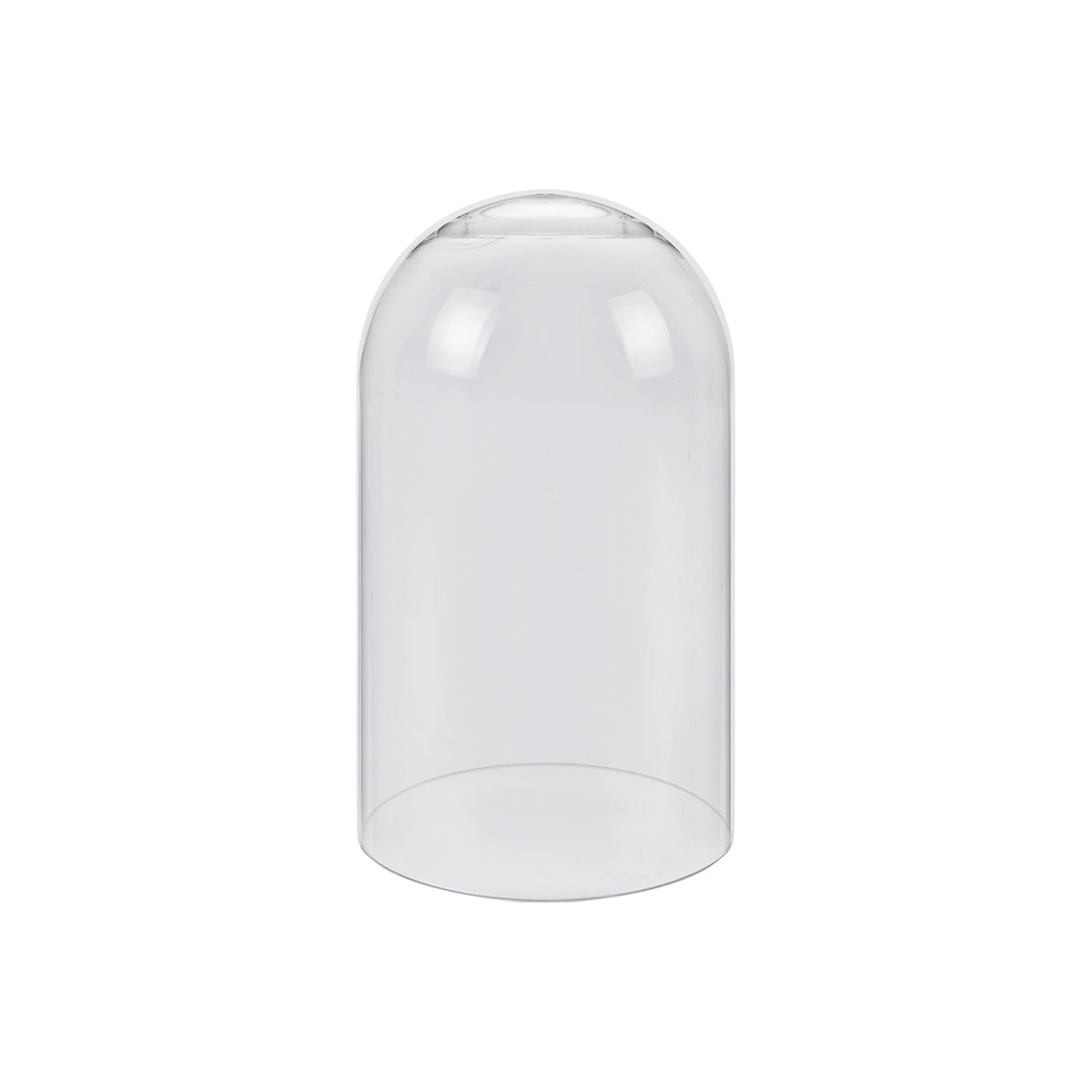 10" Tall Clear Glass Display Cloche, Dome Shape for Terrarium, Plants, Trinkets, Cakes, Figurines, LED Light String, Candle. Cloche Glass Dome, Bell Jar Display Case (1, 5.5"x10")