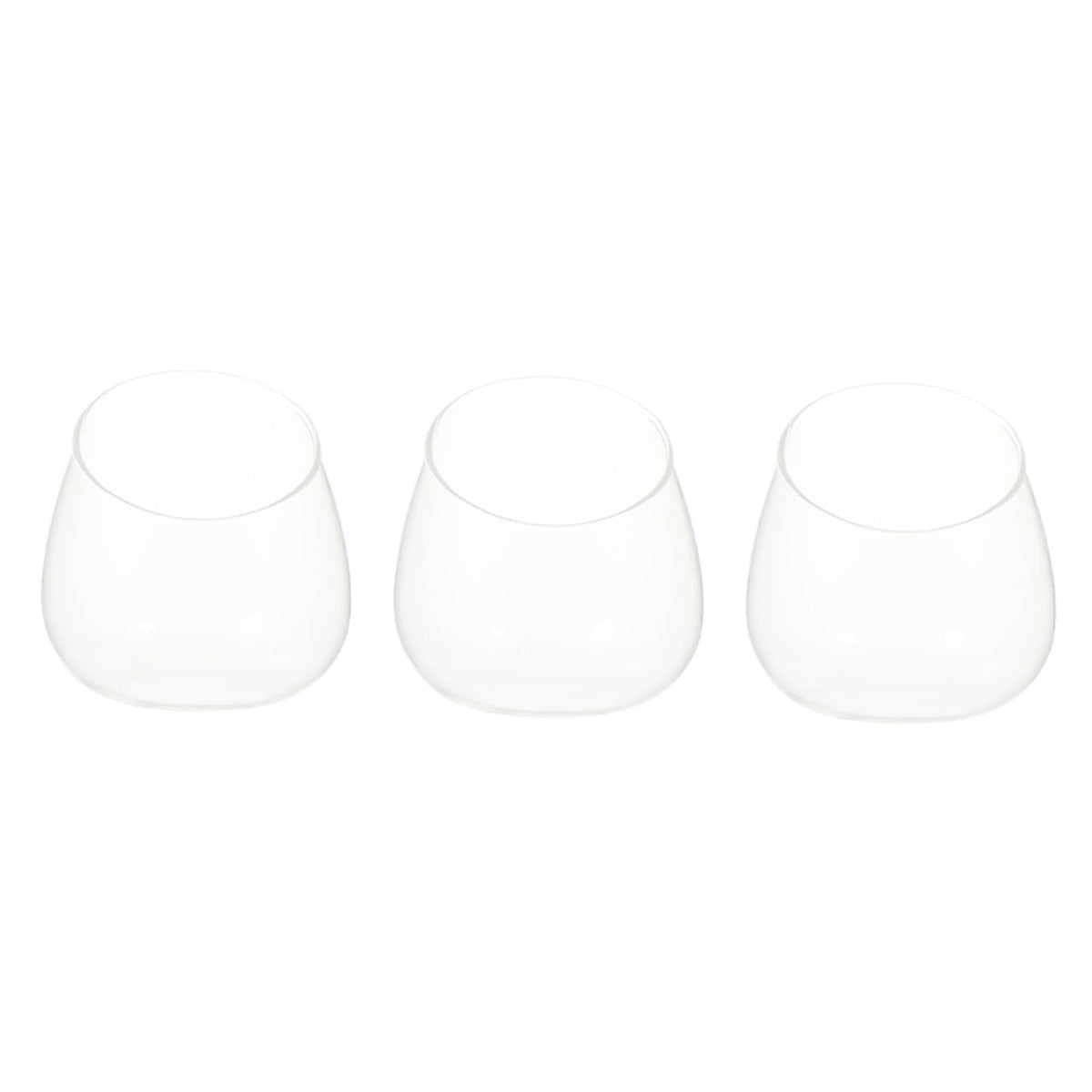 INOOMP 3pcs Slant Cut Glass Bottle Ecological Terrarium Vases Tabletop Micro Landscape Succulent Plant Holder for Home Décor