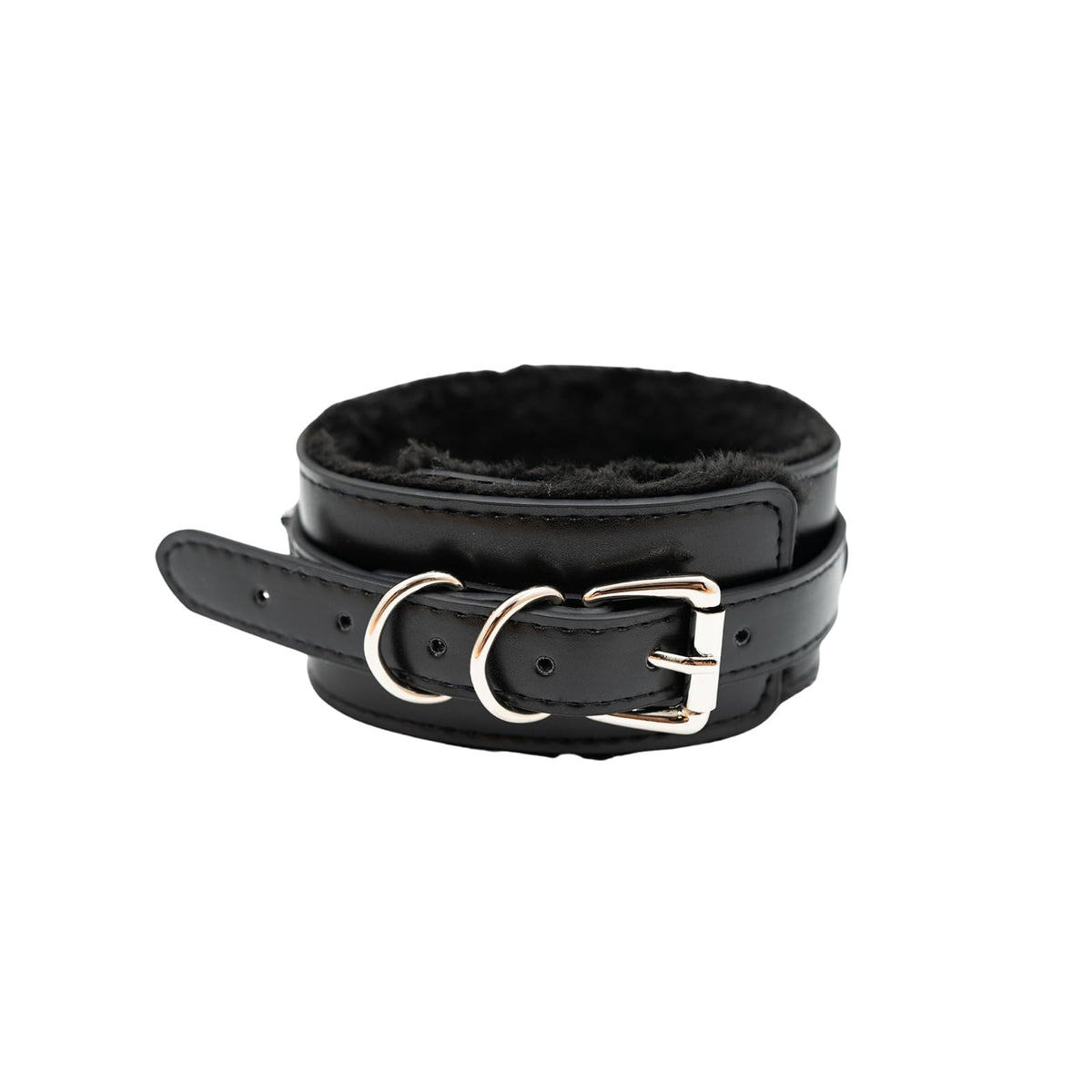 ADEMISHIA Pink Furry Heart O-ring Leather Choker Collar For Women, Handmade Punk Gothic Letter Necklace Adjustable Fashion Jewelry