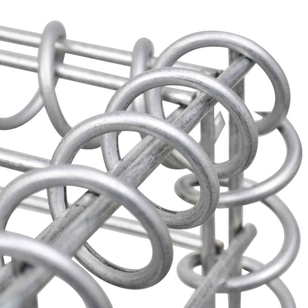 SKM Gabion Raised Bed Silver Galvanized Steel,Silver (Weight 112.66KG)
