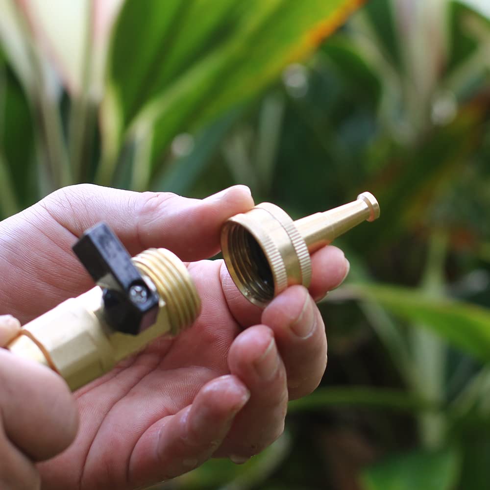 YELUN Brass Hose Nozzles,Heavy-Duty Brass Jet Sweeper Jet Nozzle, 2 Pack (Jet Sweeper BB)