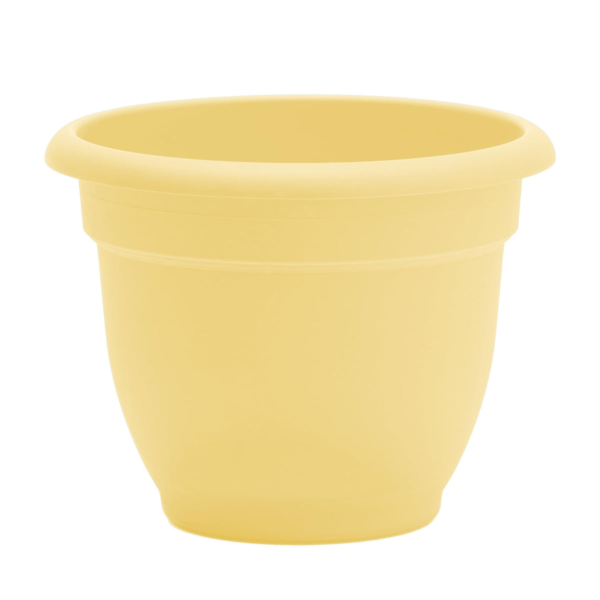 Bloem Ariana 12" Self-Watering Plastic Planter - Rolled Rim Indoor/Outdoor Garden Pot, Daffodil, 2-Pack
