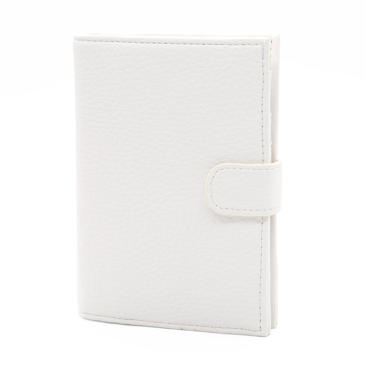 Long Keeper RFID Passport Holder Women Men PU Leather Travel Slim Wallet with Card Holders SIM Slots Zippered Coins Pocket (White)