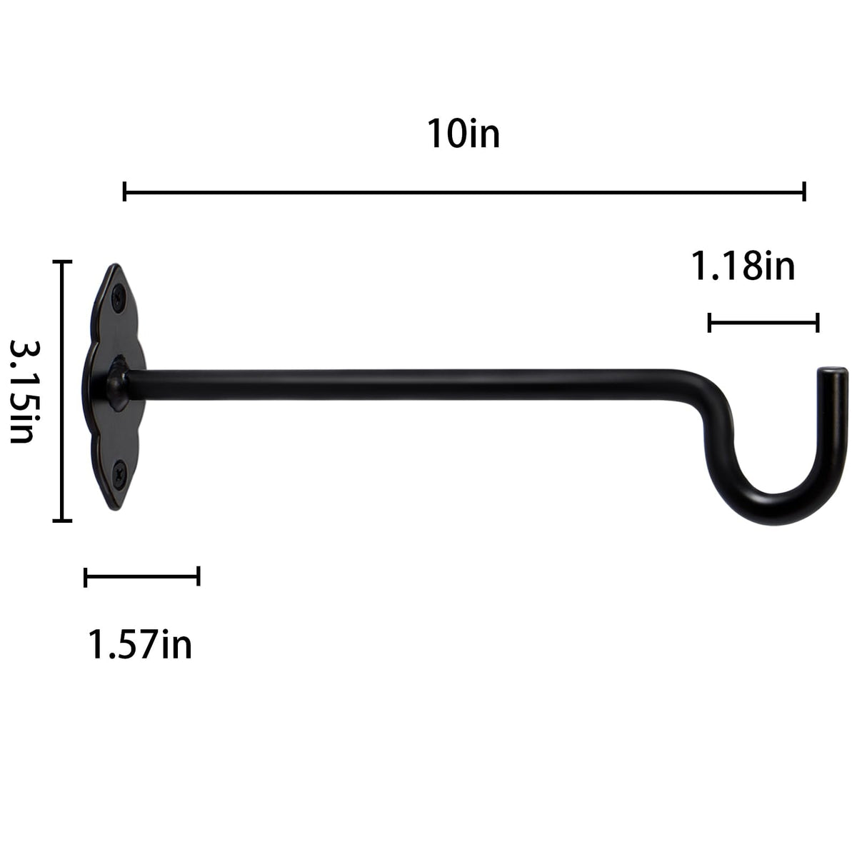 XIDING 10 Inch 2 Pack Plant Hangers Outdoor or Indoor Plant Hooks Hanging Plant Bracket for Home Decor Bird Feeders