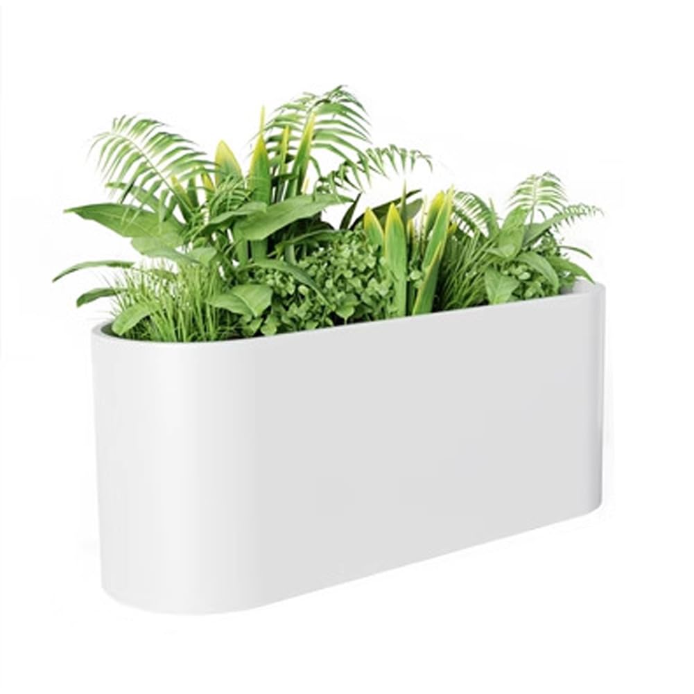 Sions Freestanding Planter Garden Beds, Outdoor Galvanized Planter Raised Garden Boxes, Raised Vegetable Gardens and Balcony Plant Tray Planting Beds,White 60cm*30cm*70cm