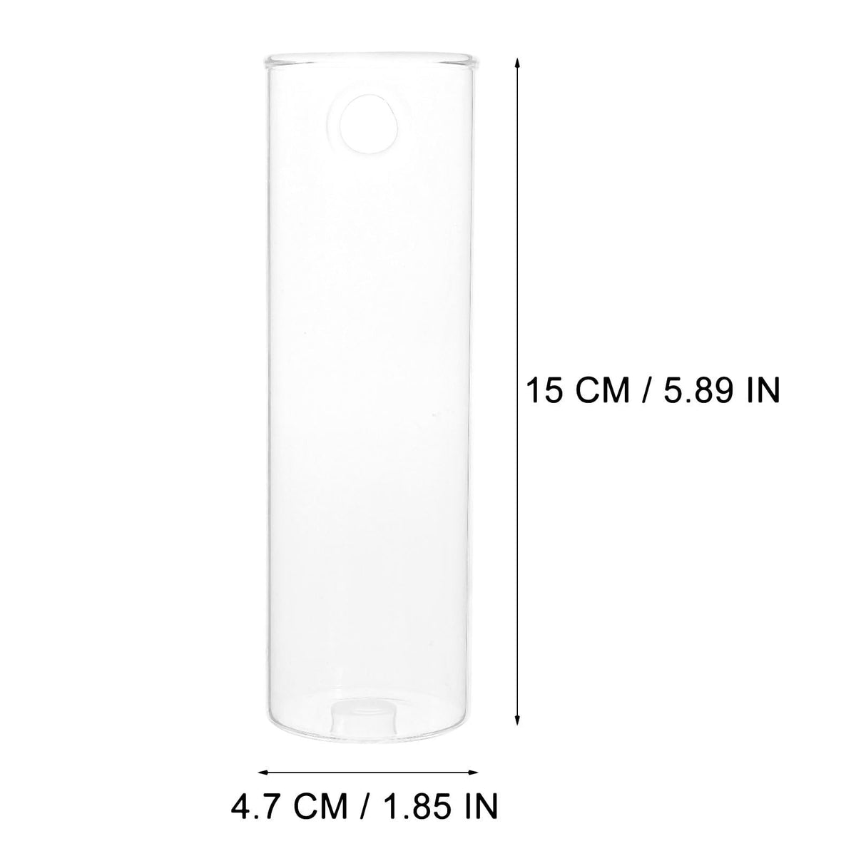 LALAFINA Wall-Mounted Hydroponic Glass Vase Set, Tall Cylindrical Flower Vase Crystal Clay and Invisible Nails, Modern Wall Hanging Terrarium for Indoor Plant Décor