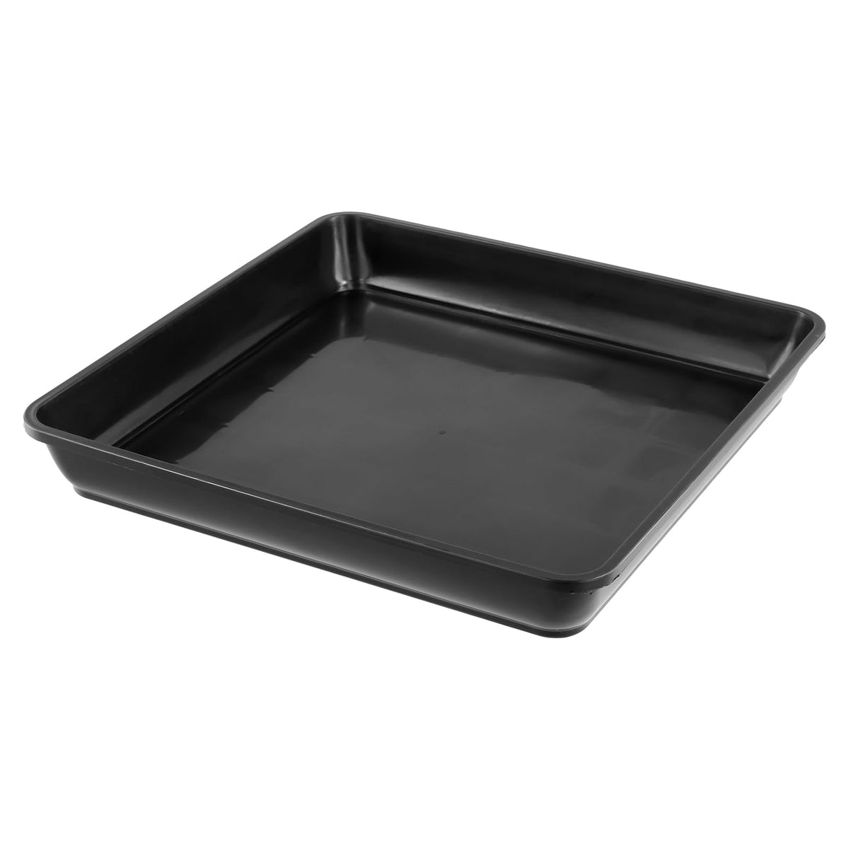 SOUJAP 20 Pack Black Square Plant Saucer, 8.7 Inch Inner Flower Pot Drip Tray for Outdoor Indoors,10 Inch Outer