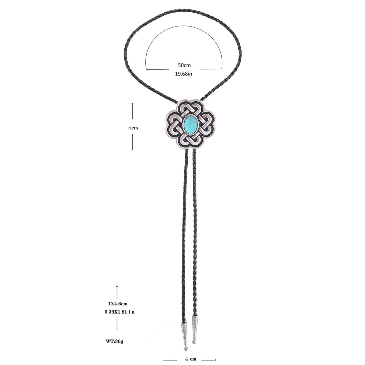 Bjesinmo Western Bolo Tie for Men Vintage Turquoise Bolo Tie Flower Women Rodeo Cowboy Leather Necktie Accessories