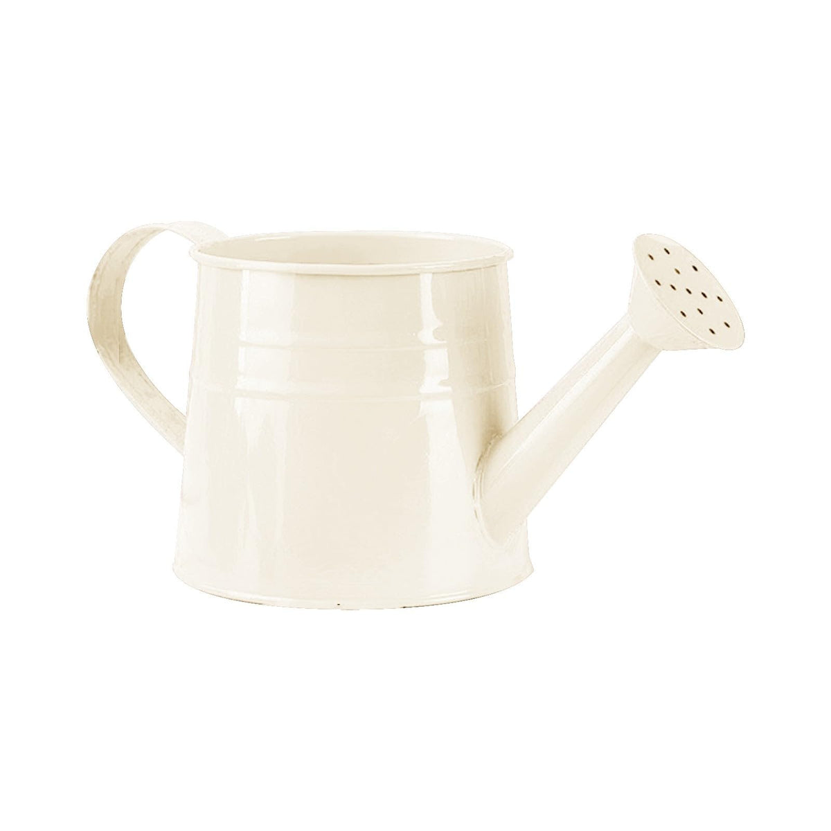 Metal Watering Can Gardening Tool Accessories, 1L Garden Watering Bucket Sprinkler Iron Watering Can for Outdoor Indoor Plants Lawn Garden (White)