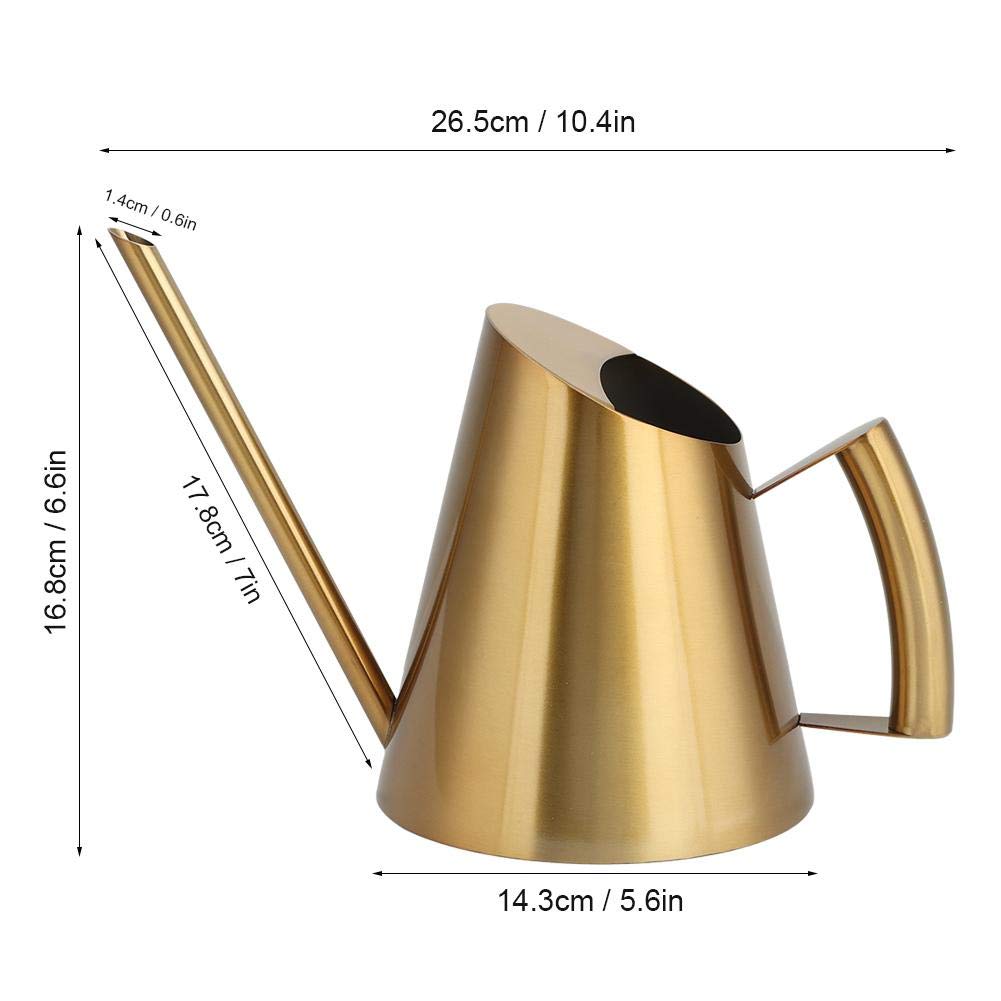 Fdit Stainless Steel Watering Can with Long Spout Steel Plant Waterer Watering Pot Sprinkle Pot Garden Flowers Plants Flower Tool(1500ml)