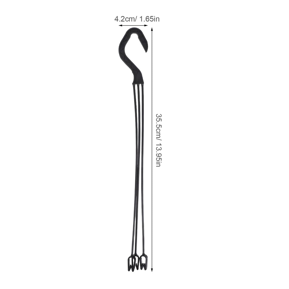 Lurrose 10Pcs Plastic Hanging Basket Hooks Hanging Planter Holder Flower Pot Hangers for Outside and Indoor Small Flower Pots, Black
