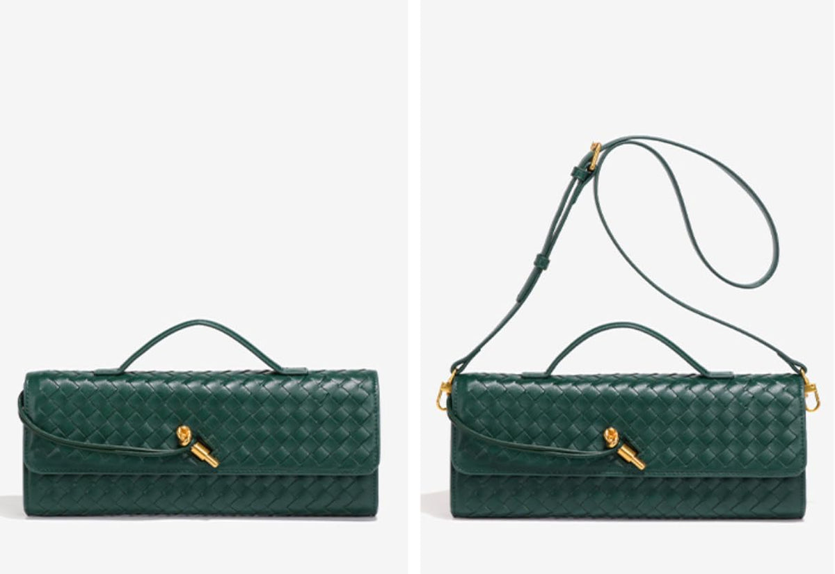 Upbull Trendy Woven Evening Clutch Purses Women Underarm Shoulder Handbag Cute Satchels Crossbody Purse PU Leather Wallet