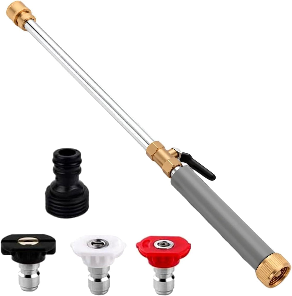 jet nozzle power washer wand for garden hose with 3 high pressure water hose nozzle and Quick Connectors For Patio Car Window Washing