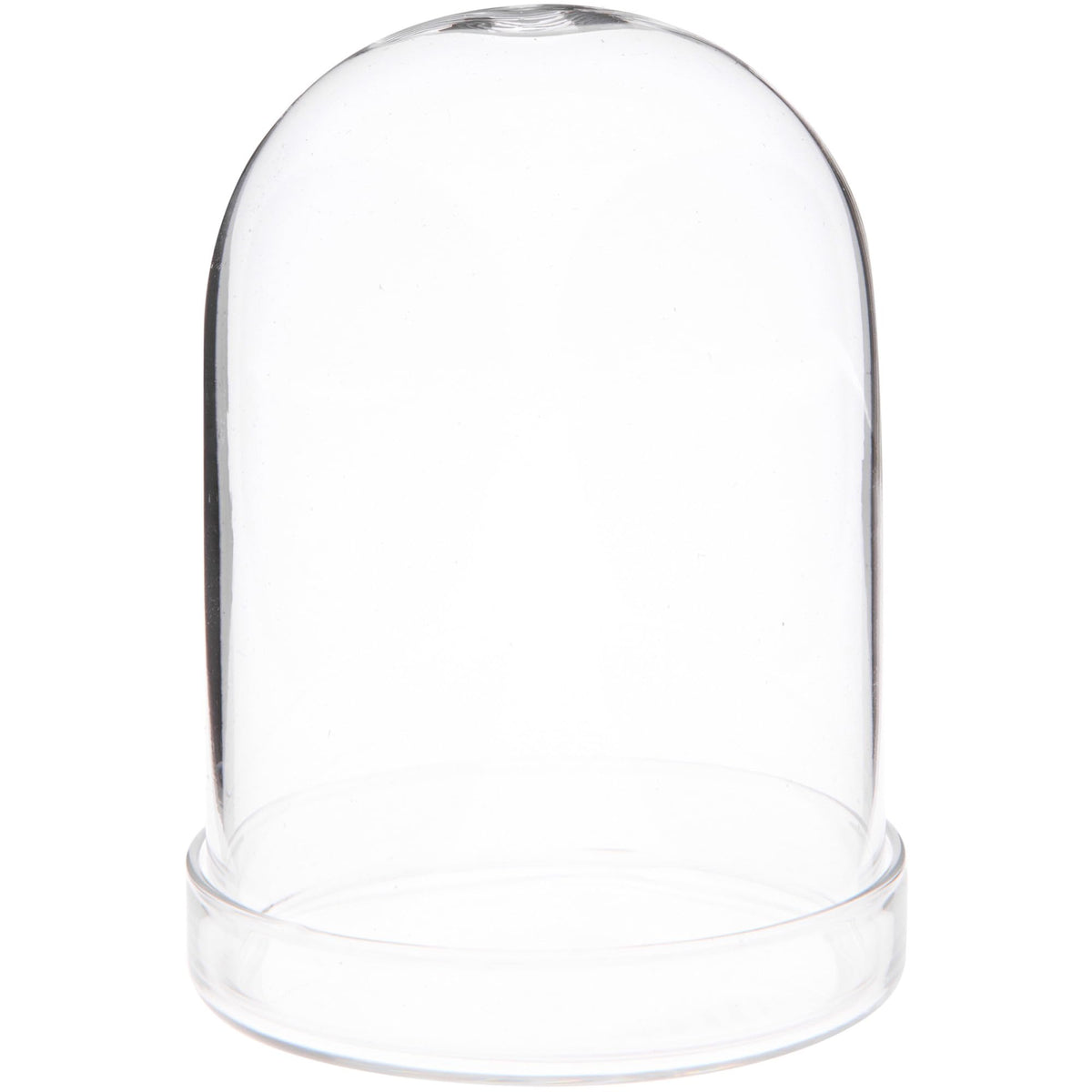Plymor 3" x 4" Glass Display Dome Cloche (Clear Glass Tray Base)