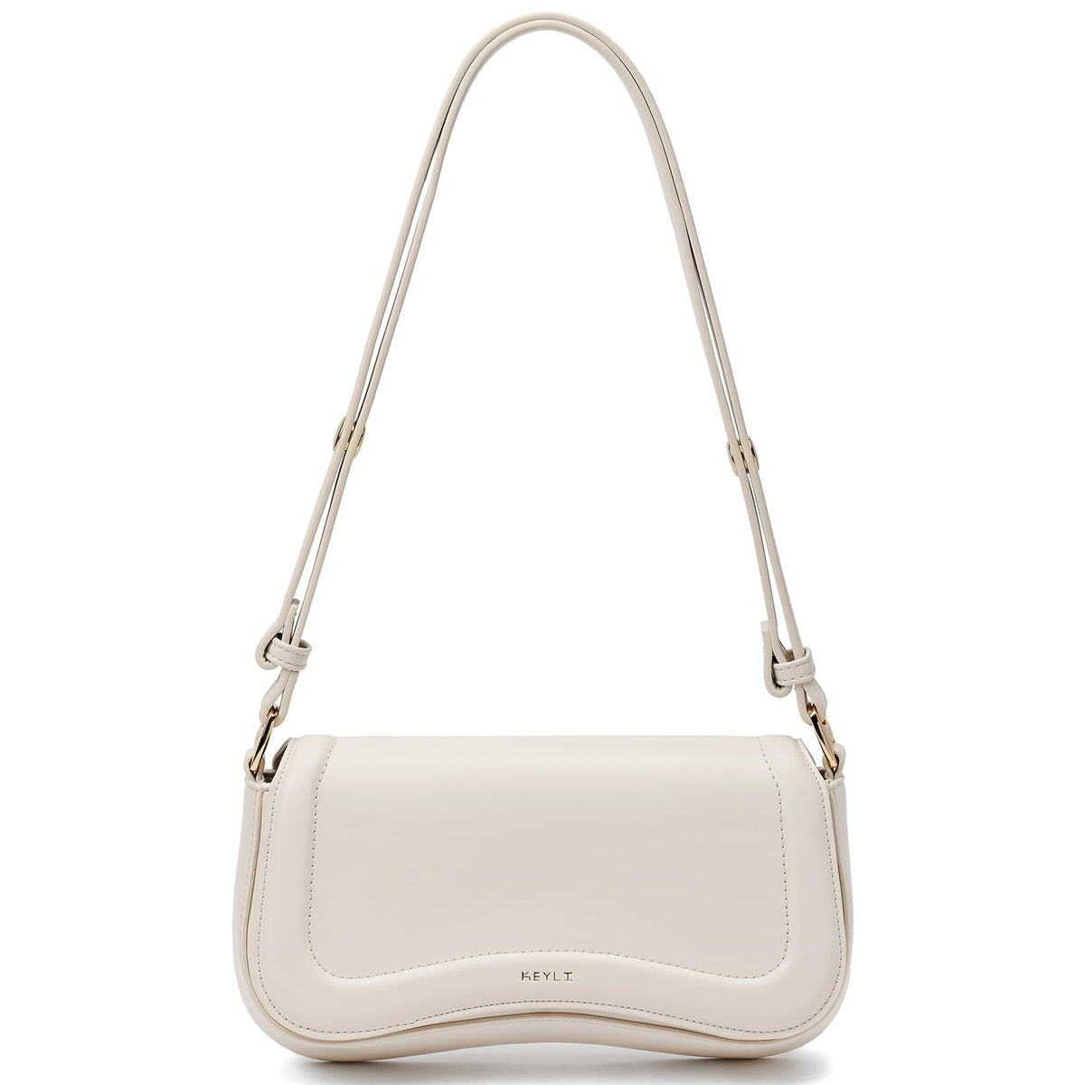 Keyli Shoulder Bag for Women mini Crossbody Purses Retro Classic Handbag Waterproof Vegan Leather Clutch Tote Hobo Purse Designer Bags with Adjustable Strap Beige