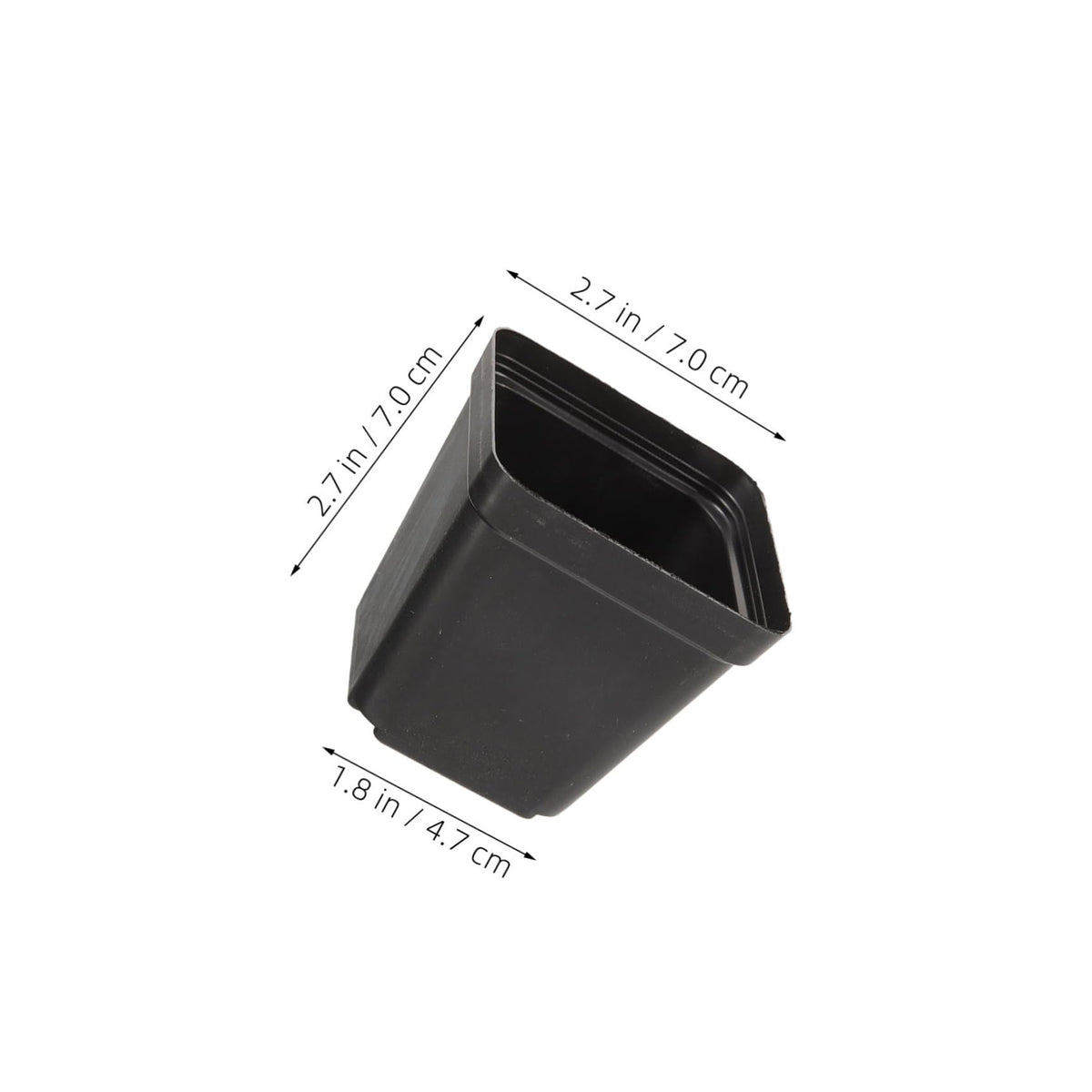 FOMIYES Nursery Pots and Independent Growth Chambers 100pcs Plastic Square Black with Drainage Holes for Vegetables and Flowers, for Balcony Gardens and Garden Planting