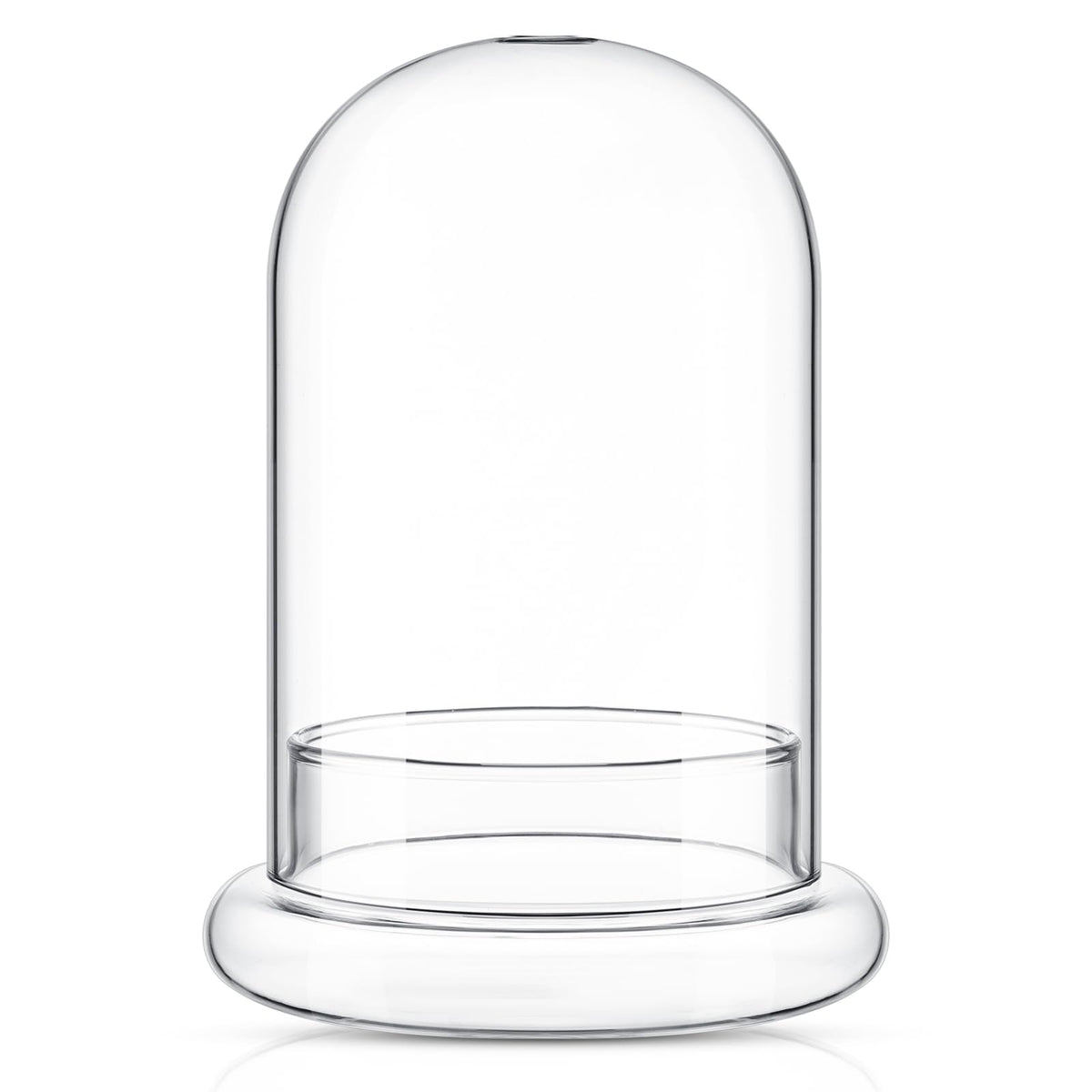 Perthlin 1 Pcs 5.9 x 7.9 Inch Glass Terrarium Clear Terrarium Planter Container Glass Dome Cloche with Airhole and Base for Plant Flower Home Tabletop Display Centerpiece, Plants Not Included
