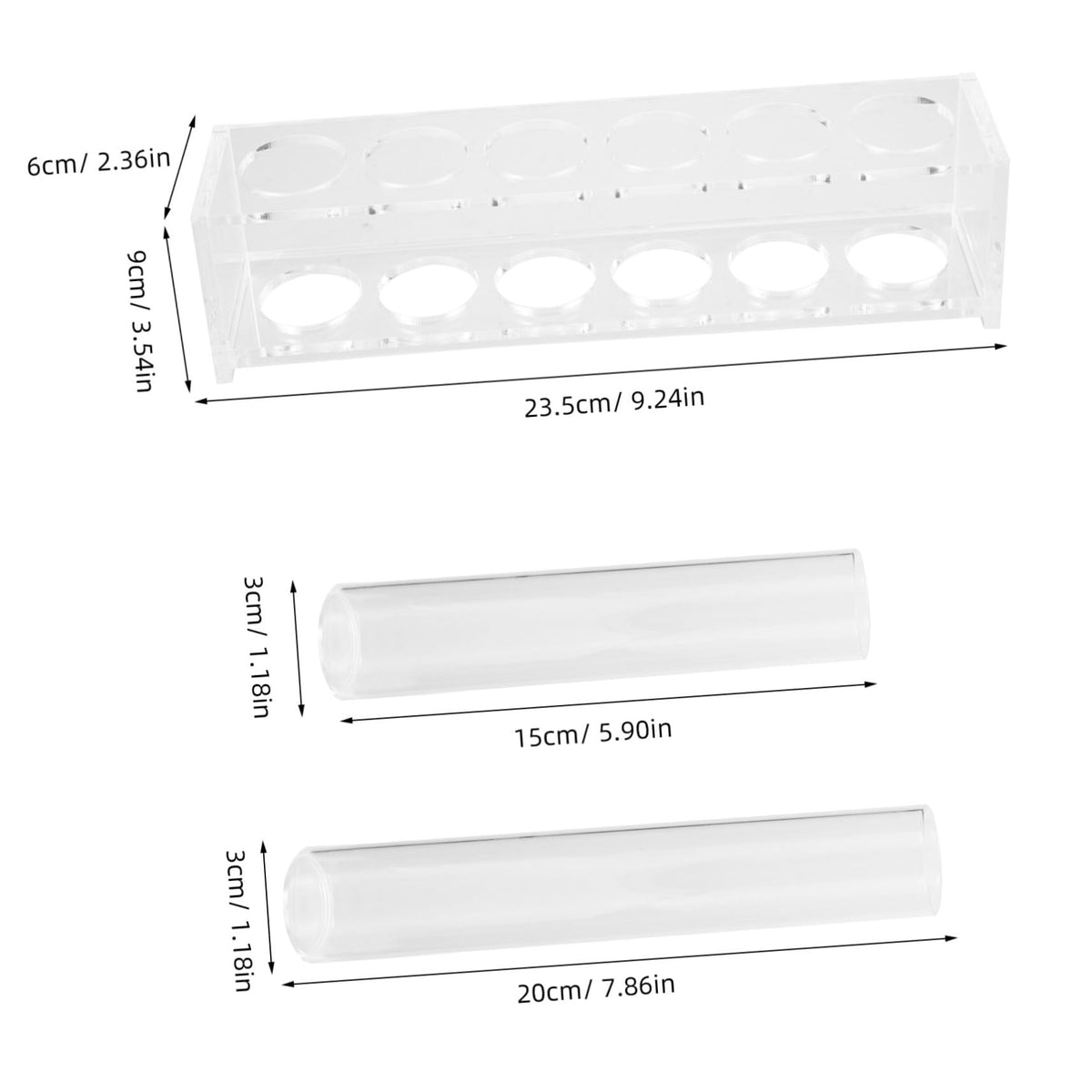 Parliky Glass Test Tube Propagation Station with Rack for Plant Display Simple Decorative Container for Home and Office for Small Terrarium Plants and Greenery