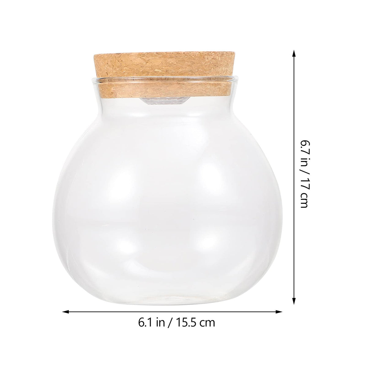 Glass Favor Jar Glass Bottles with Cork Lid and LED Light Plant Terrarium Display for DIY Wedding Party Mason Jars Crafts Christmas Decoration