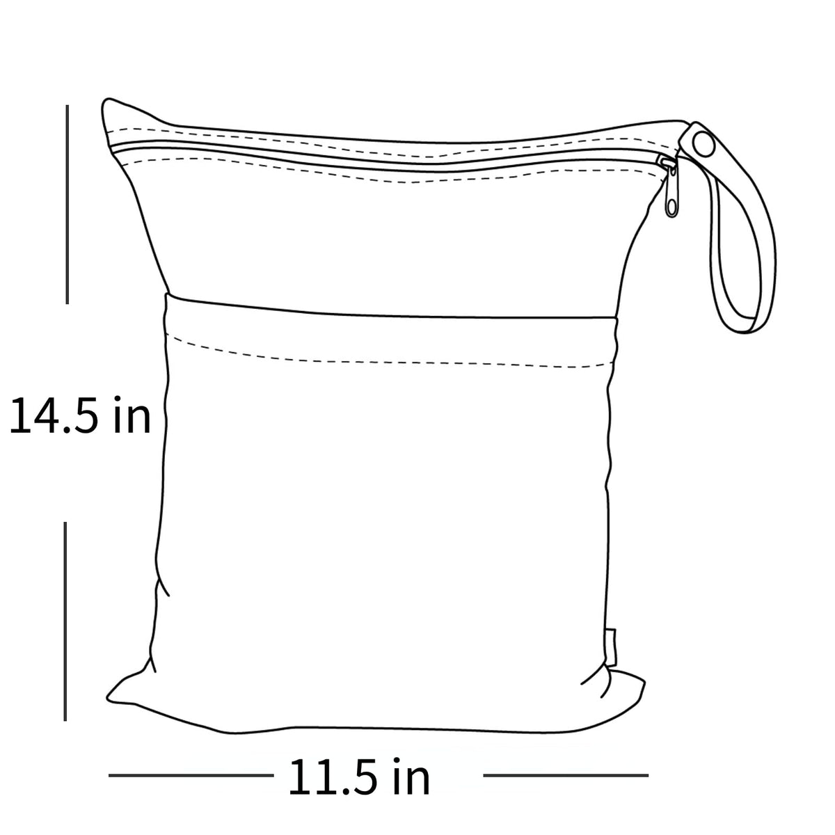 ALVA 2pcs Cloth Diaper Wet Dry Bags Waterproof Reusable with Two Zippered Pockets Travel Beach Pool Daycare Soiled Baby Items Yoga Gym Bag for Swimsuits or Wet Clothes LZ8485