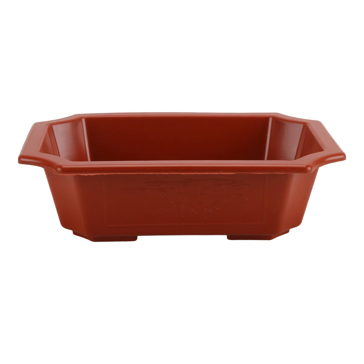HOIGON 30 PCS 9 x 6.5 Inch Plastic Rectangular Bonsai Training Pots, Red Plastic Planter Pot with Drainage Hole, Shallow Plant Nursery Pot for Succulent