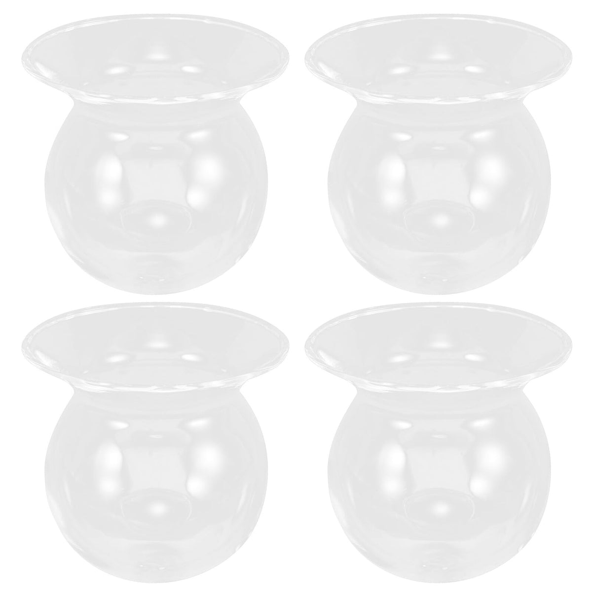 Angoily 4pcs Glass Flower Vase Set Globe Shape Glass Planter for Plants Hydroponic Propagation Terrarium Indoor Home Décor