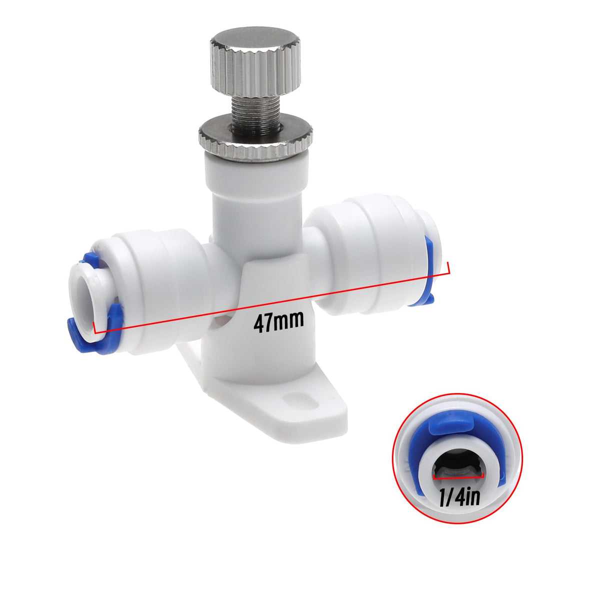 LT Easiyl 2pcs RO Water Flow Control Valve Compatible with 1/4 Inch Hose OD POM Plastic for RO Water Systems/Pure Water Systems/Water Purifiers/Water Dispensers