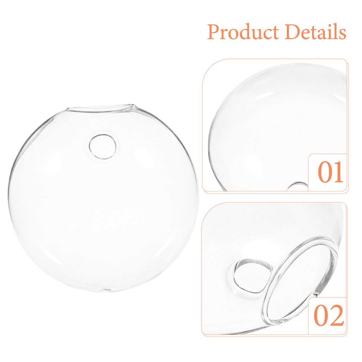 ULTECHNOVO 6pcs Wall Hanging Glass Terrariums for Plants Hydroponic Plant Holders Indoor Decorative Vases for Home and Office