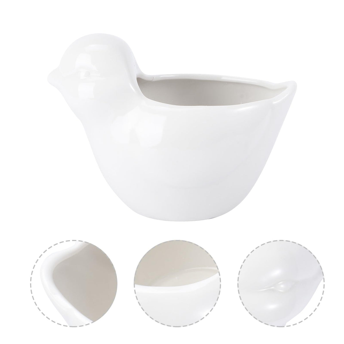 GANAZONO Delicate Ceramic Flowerpot with Creative Bird Design Succulent Planter for Indoor Garden Unique Animal Modeling Pot for Desktop Table Windowsill Decoration Gift for Plant Lovers