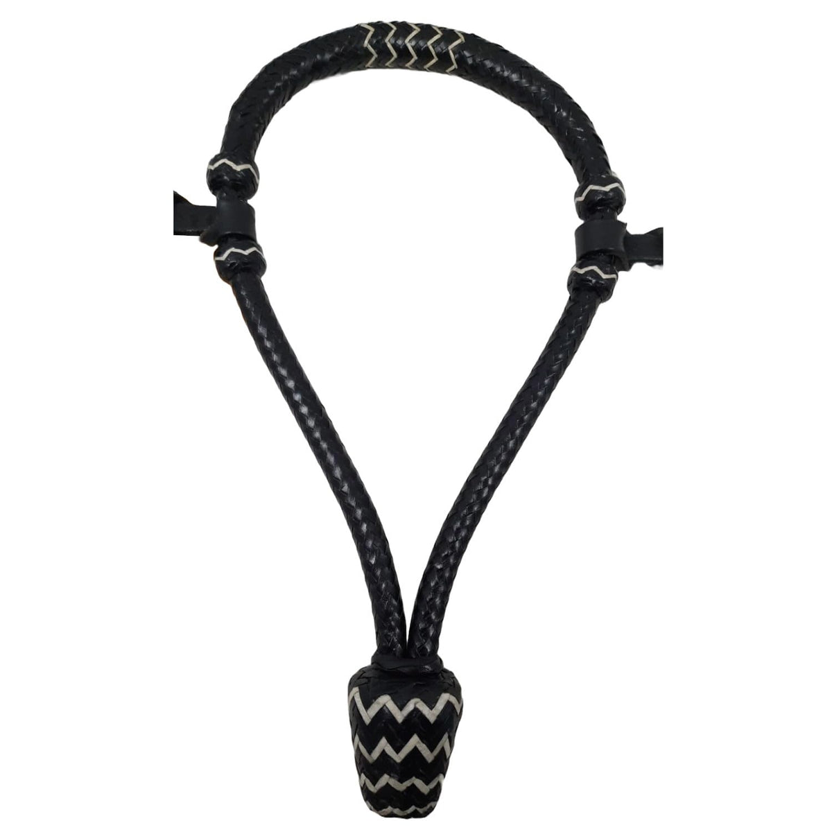 Tahoe 5/8" Natural Rawhide Braided Bosal with Rawhide Core & Leather Hanger Versatile Horse Training Gear with Classic Design & Comfortable Fit Black/Med Oil