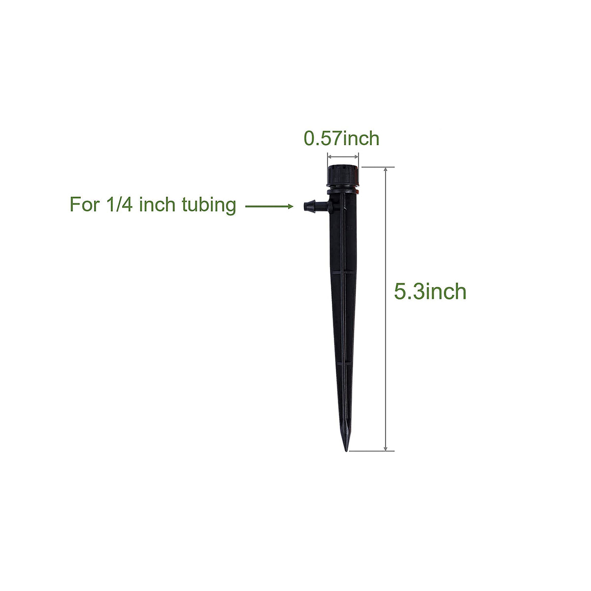 60 Piece of Drip Irrigation Emitters 360 Degree and Professional Irrigation Drippers and Drip Emitters or Sprinkler System Parts and Heads for 1/4 inch Drip Tubing