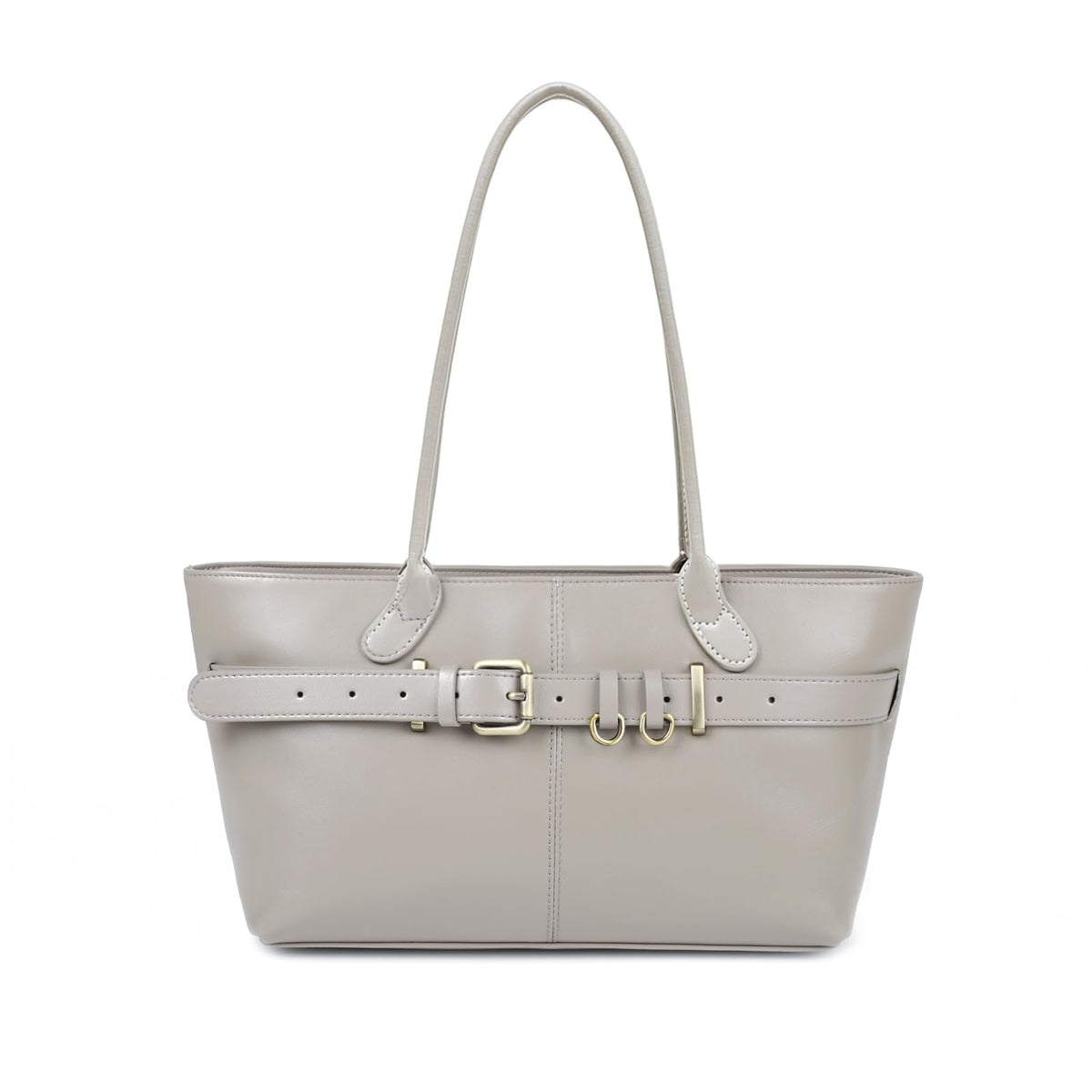 MoreFarther Genuine Leather Tote Bag for Women (Gray)