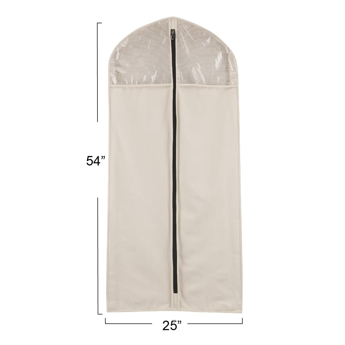 Household Essentials 3392-1 Cedarline Collection Hanging Garment Bag | Dress and Suit Protector | Natural Cotton Canvas,Off-White