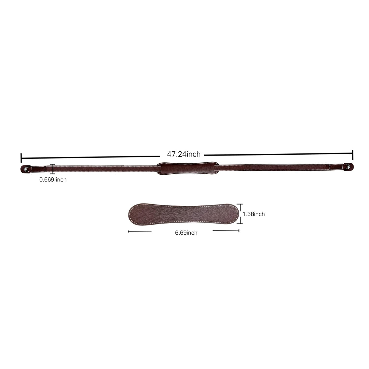 PU Leather Camera Strap For Photographers Retro Decompre Ssion Design Strap Neck, Shoulder or Safety Tether Oblique Straddle (Dark brown)