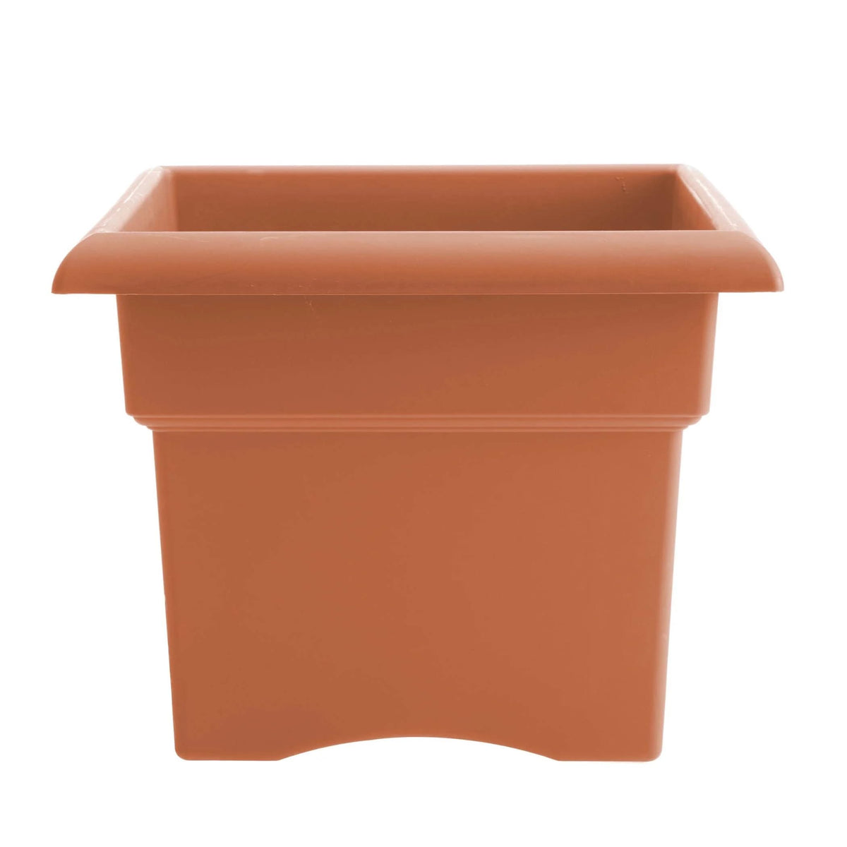 18 Inch Square Plastic Planter, Large 9 Gallon Cotta Resin Flower Pot with Knockout Drainage, UV Resistant Indoor Outdoor Plant Container for Patio Garden