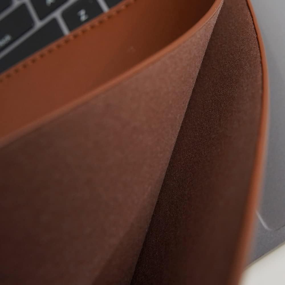 13/14/15-inch Faux Leather Laptop Sleeve | Compatible with MacBook Air/Pro, Dell XPS, Surface Pro & More | Ultra-Thin Design + Universal Fit (Dark Brown, 13 Inch Laptop)
