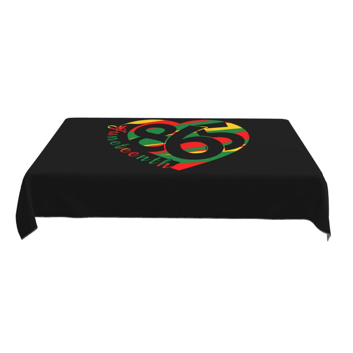 Juneteenth Heart African Freedom 1865 Rectangular Tablecloth Table Cloth Decorative Table Cover for Dining/Party/Buffet/Wedding 35 x 55 Inches