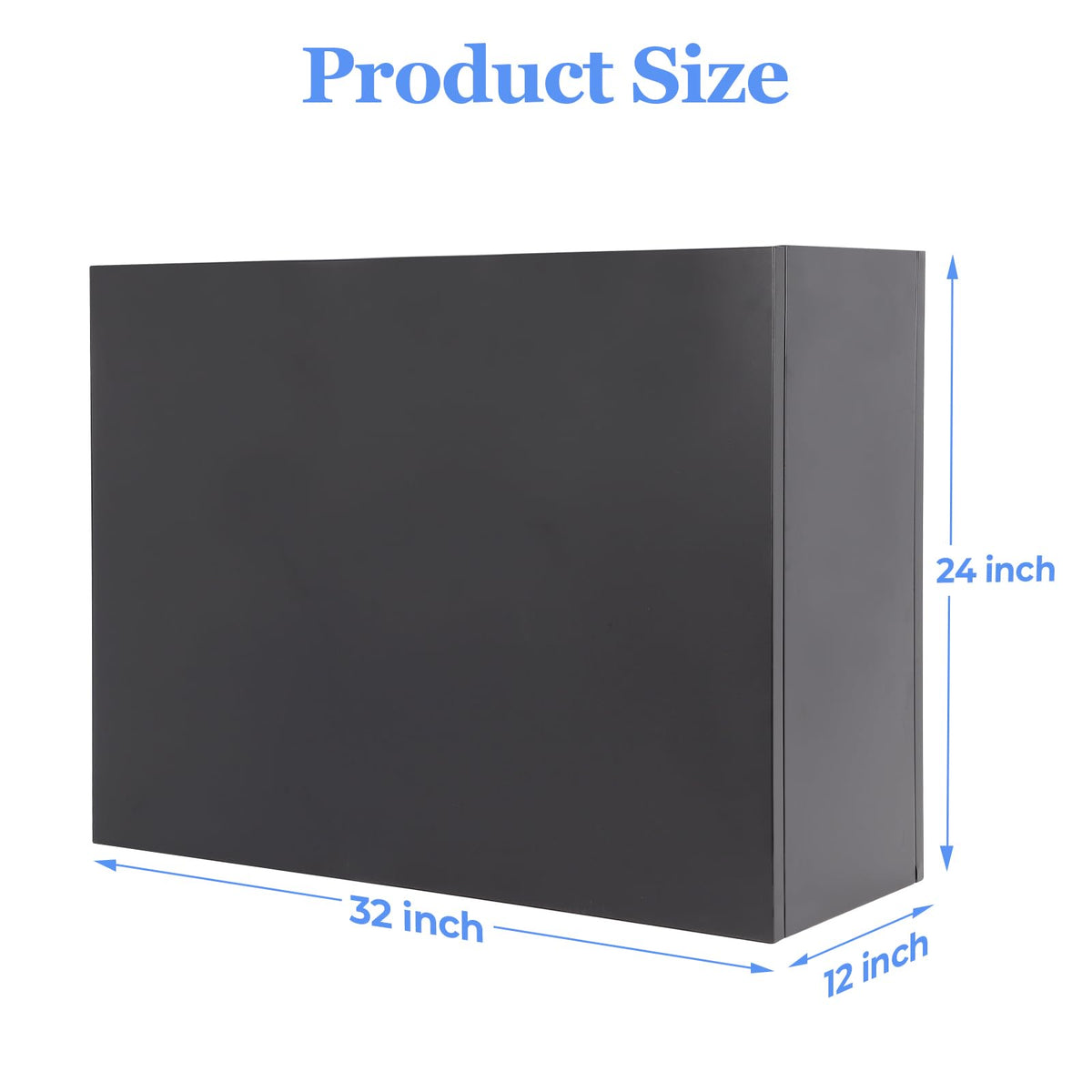 Large Metal Planter Box 32"x 12"x 24" - Modern Rectangular Heavy Duty Black Steel Planter with Drainage Holes for Outdoor Garden, Patio, and Balcony – Rust and Weather Resistant (Grey)