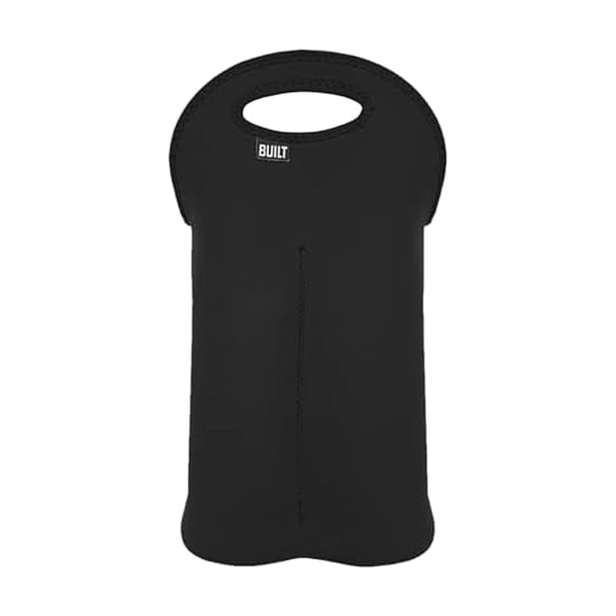 BUILT 2B-BLK 2-Bottle Stain Resistant Neoprene Wine/Water Bottle Carry Tote, Black