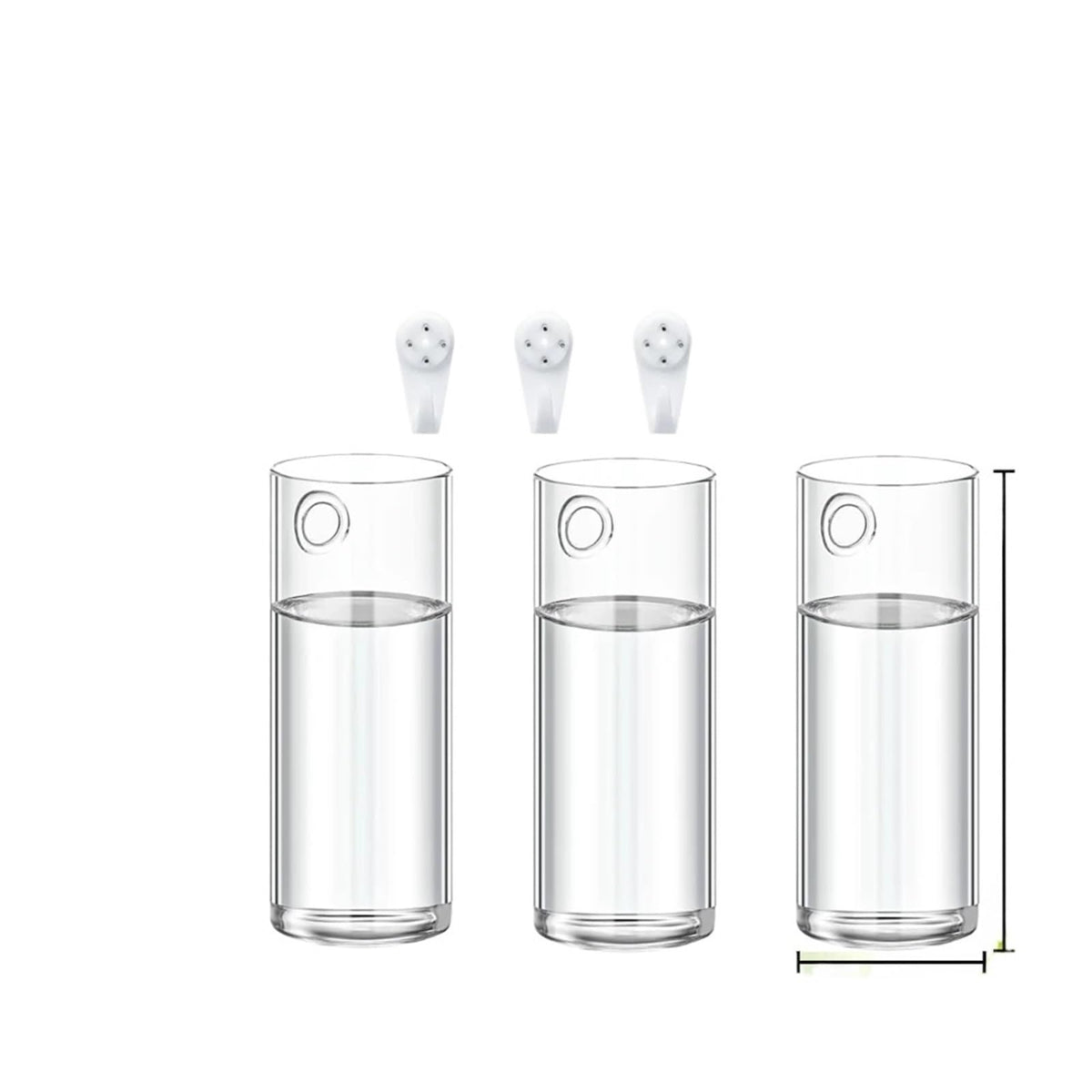Glass Vase Vase 3Pack Wall Hanging Glass Planters Plant Terrarium Plants Holders Air Plants Wall Vase with Plastic Invisible Traceless Hangers(3Pcs Large)