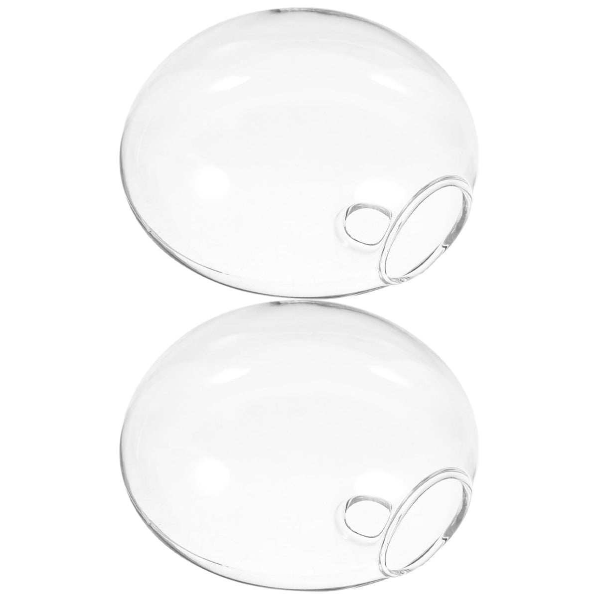 Happyyami 2pcs Wall-Mounted Glass Terrarium Floating Plant Pot Wall Planter for Home Hydroponic Flower Decor Space-Saving Hanging Vase