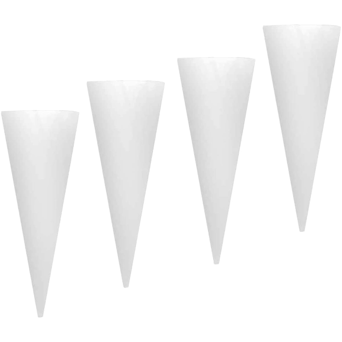 QCdeSoulBLV 4Pcs Wall Vase, Cone Shaped Hanging Glass Wall Planter 6x2in Plant Terrarium for Hydroponics Plants Bathroom Home Office Living Room Decor