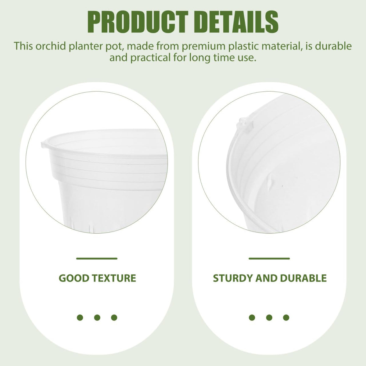Happyyami 2 Sets Phalaenopsis Hard Planting Cup Large Orchid Pot Orchid Pot 8 inches Hanging pots houseplant pots Clear vases Indoor Plants Creative Plastic Flowerpots Gardening Plant Pot